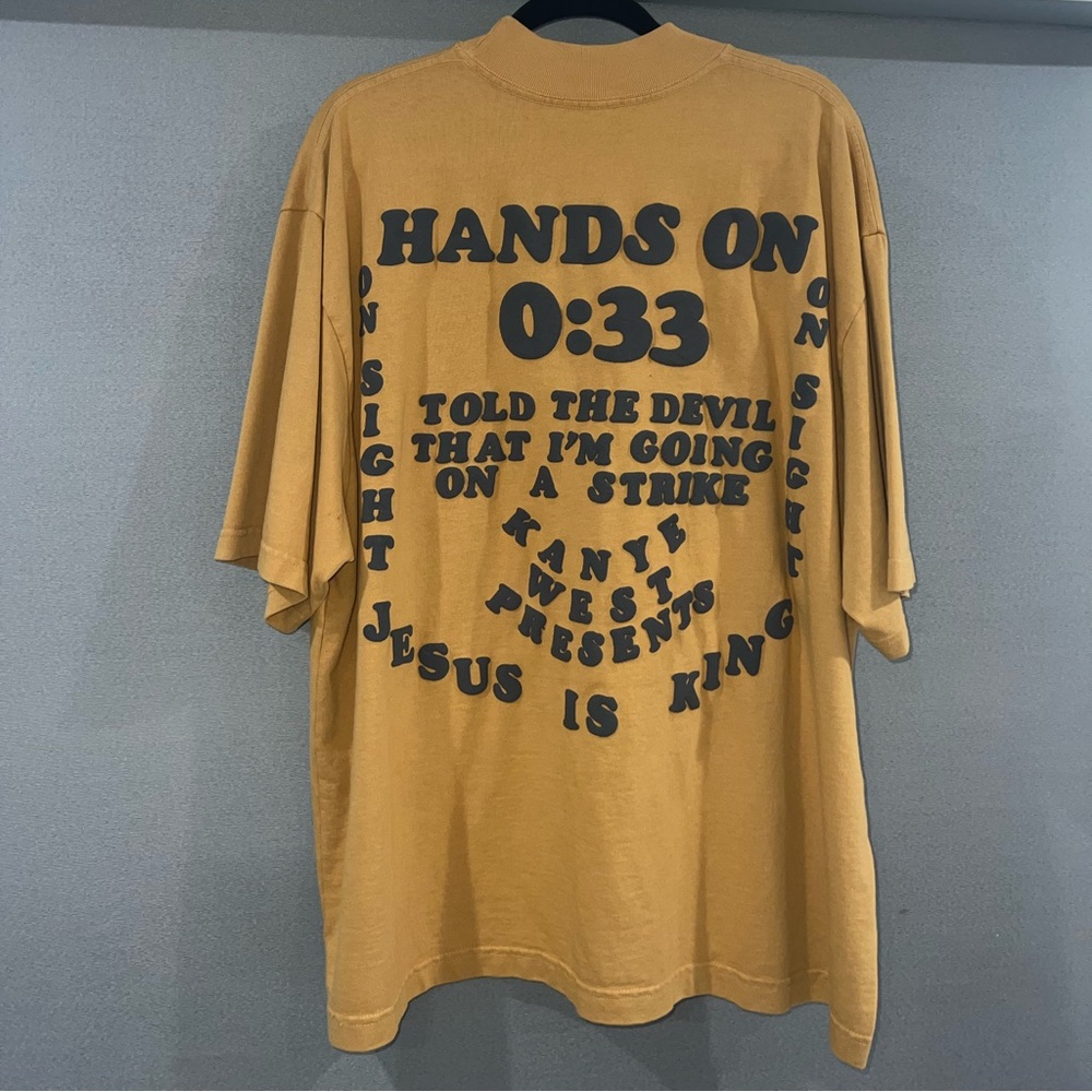 Kanye west t-shirt Tan Tee Donda Jesus is King
